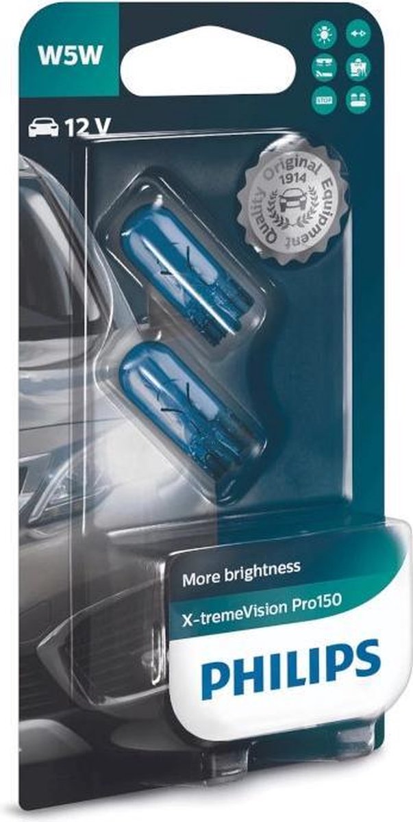 Philips X-tremeVision Pro150 W5W-T10 12961XVPB2 set