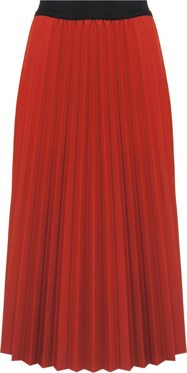 Plooi Rok Midi Cognac