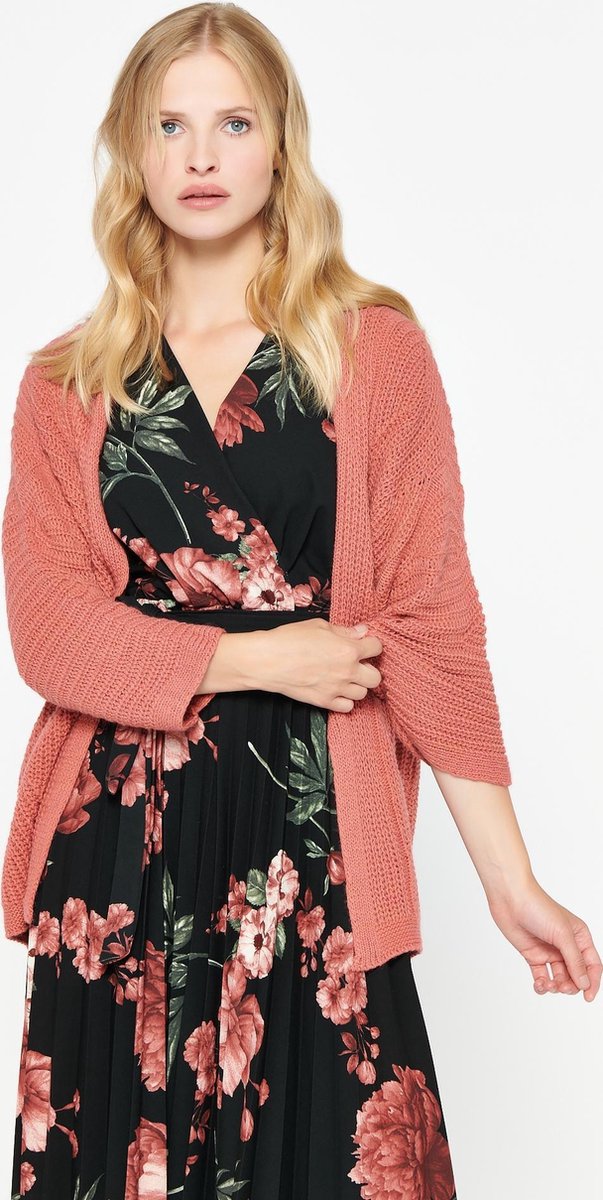 Cardigan met halflange mouwen - Roze