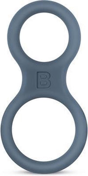 Boners - Siliconen Cockring En Ballstretcher - Grijs