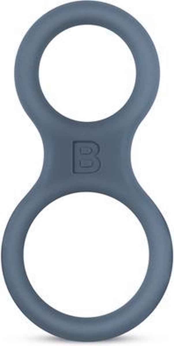 Boners - Siliconen Cockring En Ballstretcher - Grijs
