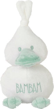 BamBam Knuffel Eend – Kraamcadeau Jongen & Meisje - Kinderspeelgoed – Pluche - Groen
