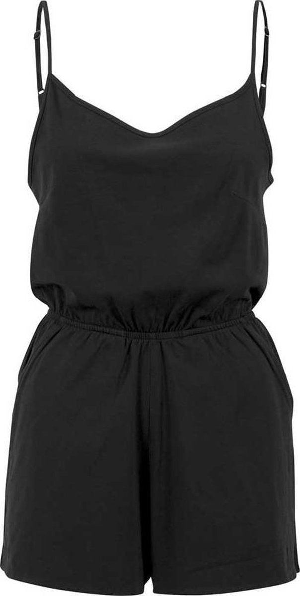 Urban Classics Playsuit -XS- Short Spaghetti Zwart