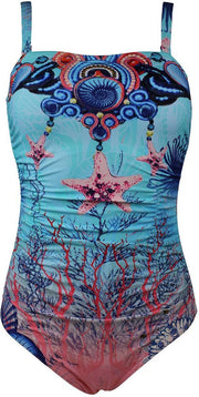 Mila Paradise Turquoise/Print - Badpak Maat: 44