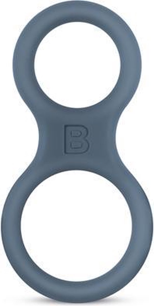 Siliconen Cockring En Ballstretcher - Grijs - Sextoys - Cockringen