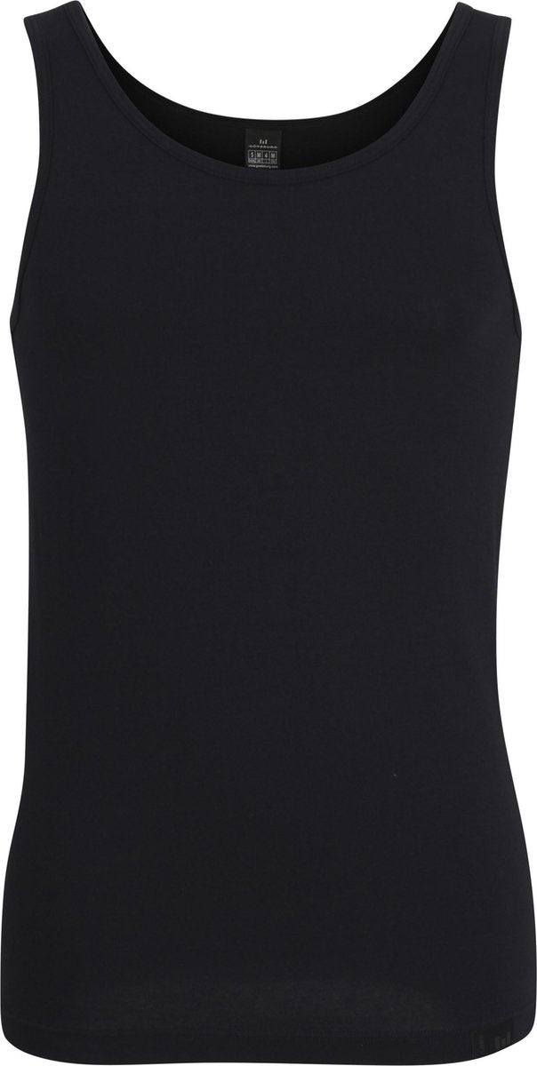 Gotzburg heren singlet slim fit 95/5 (1-pack) - heren onderhemd stretch katoen - zwart -  Maat: 3XL