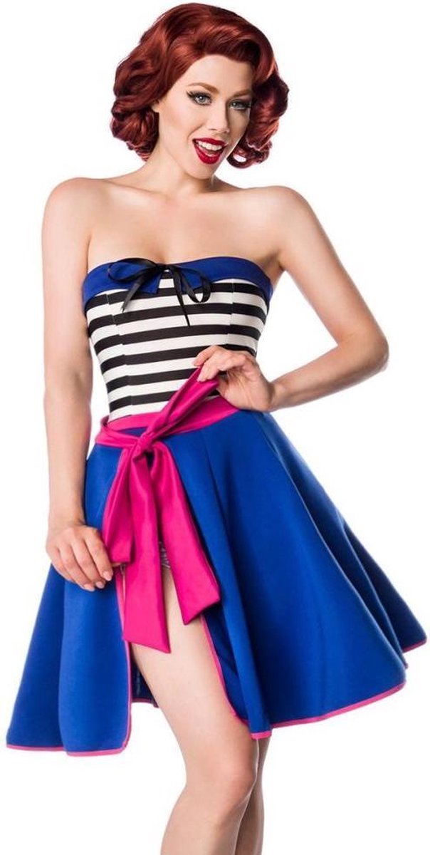 Belsira Rok -M- Wrap Around Blauw/Roze