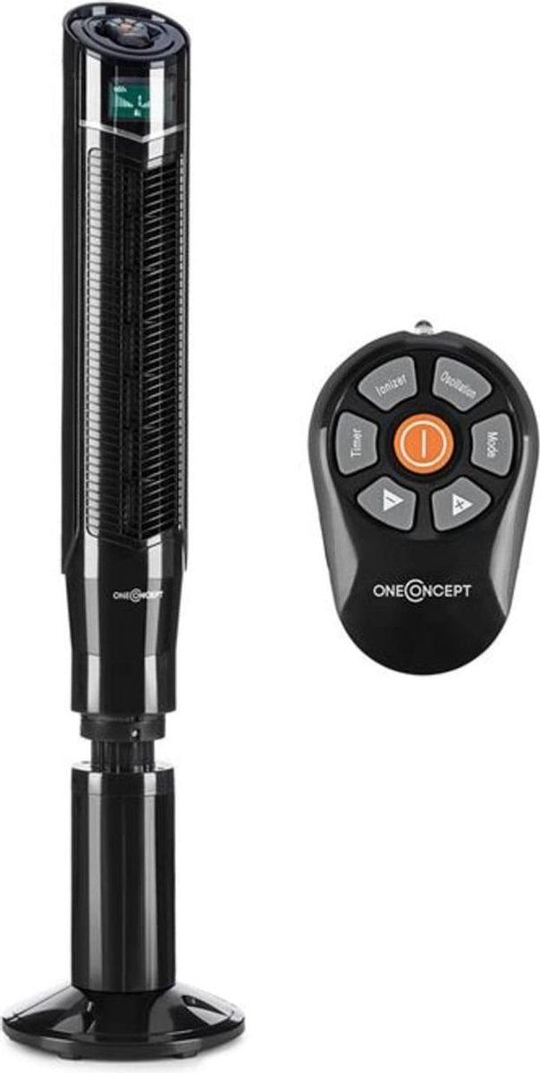oneConcept Northpeak Torenventilator - hoogte 132 -> 149 cm - oscillatie tot 360° - timer - afstandsbediening - 44W