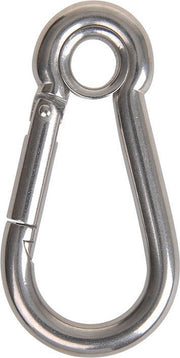 Karabijnhaak 100x10mm met gesloten oog A4 RVS AISI 316 1.150