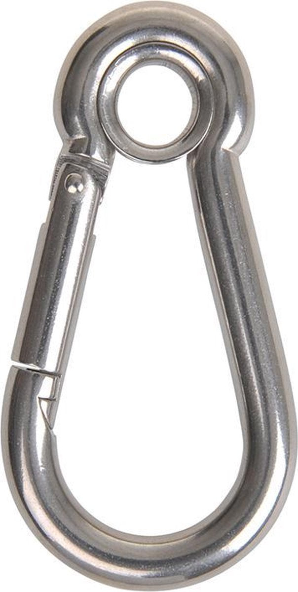 Karabijnhaak 100x10mm met gesloten oog A4 RVS AISI 316 1.150