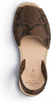 Menorquina-spaanse sandalen-avarca-slangenprint-dames-maat 40
