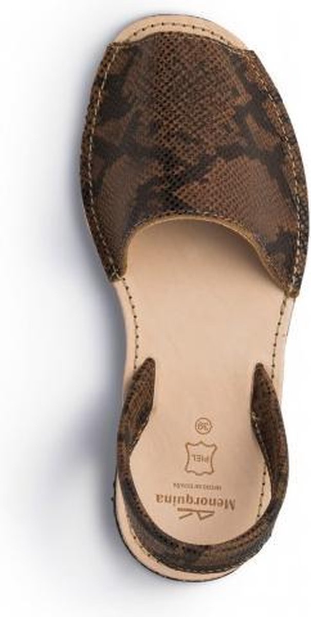 Menorquina-spaanse sandalen-avarca-slangenprint-dames-maat 37