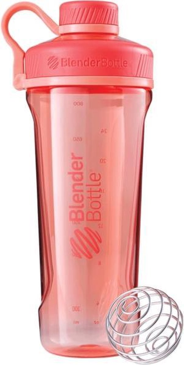 BlenderBottle™ RADIAN  Koraalrood Tritan  - Eiwitshaker/Bidon/Shakebeker - 940 ml