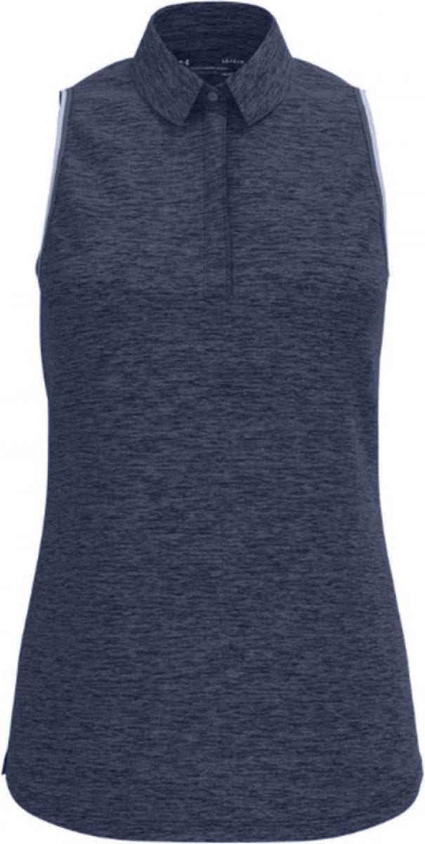 UA Zinger Slvls Tipped Polo-Polaris Purple / Meteor Pink / Jet Gray maat: L    dames > golf kleding > tops > polo