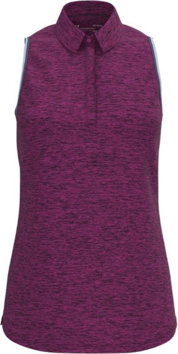 UA Zinger Slvls Tipped Polo-Jet Grey / Pitch Grey / Jet Grey maat: XL    dames > golf kleding > tops > mouwloos en tanktops
