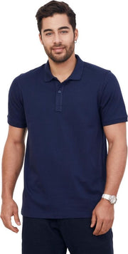 Polo Shirt Heren van 100% Katoen - Premium T Shirt Heren met Polokraag - Poloshirts heren met Korte Mouw - Poloshirts met Effen Marineblauwe effen kleur - Regular Fit Golf Polo / T shirts maat XXL