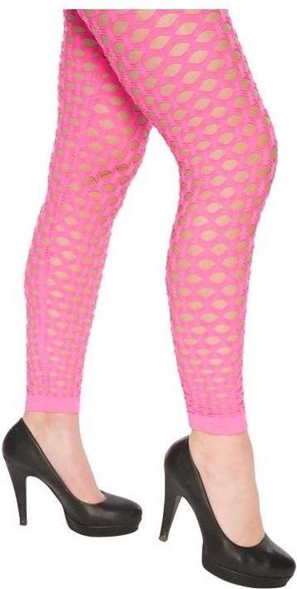Legging - Net - Roze - Fluor / neon - S/M