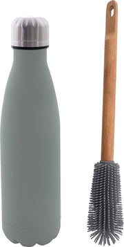 Point-Virgule drinkfles - Saliegroen - 50 cl + borstel