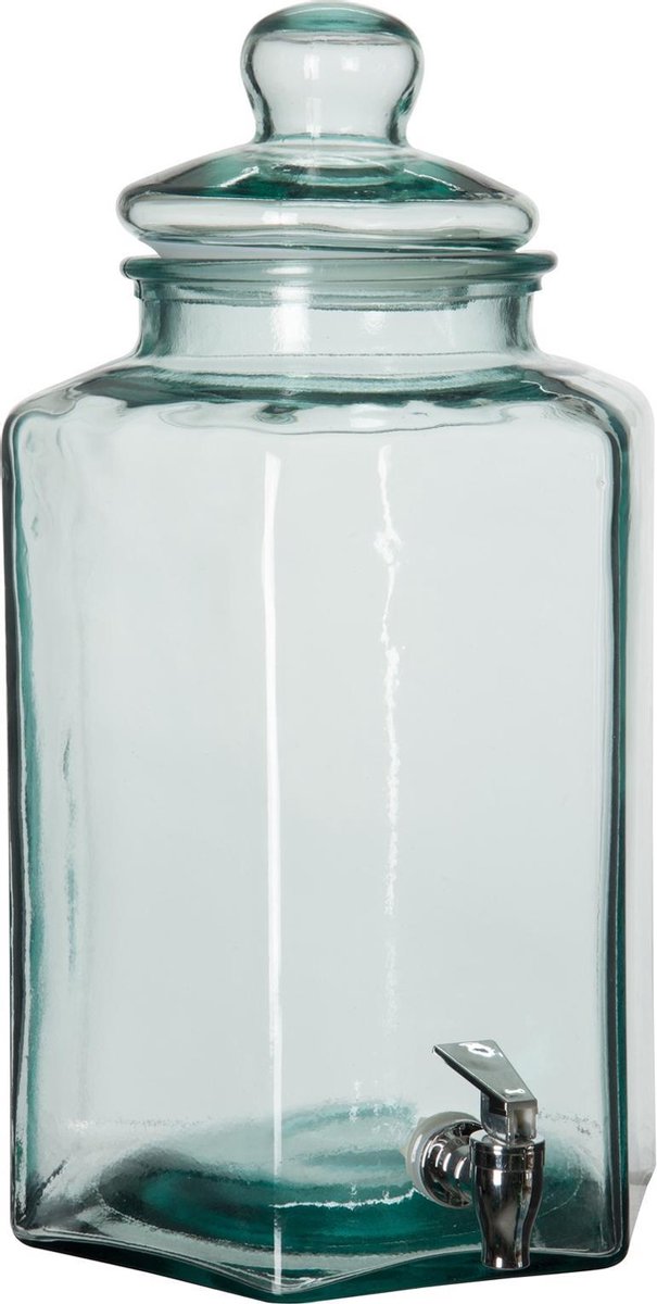 J-Line Drankdispenser Zeshoek Glas Transparant Large