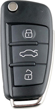 Audi A3 A4 A6 A8 Q7 S6 TT - klapsleutel - 3 knoppen -  HU66ARS8 - autosleutel - sleutel - behuizing
