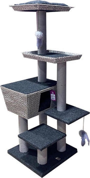 Petrebels  Love 141 krabpaal - Grijs - 141 cm - natuurlijke materialen
