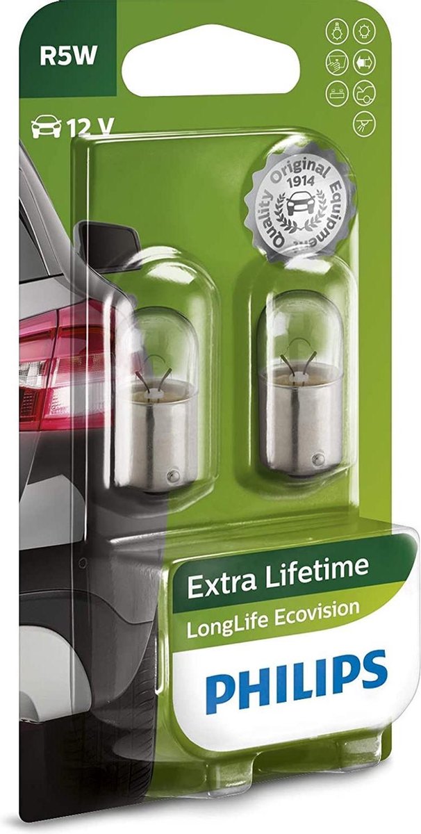 Philips Binnenverlichting R5w Longlife Ecovision 12v Wit 2 Stuks