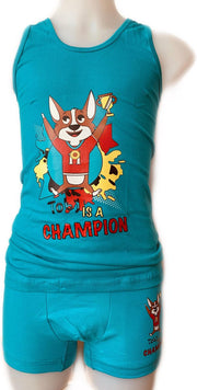 Embrator Jongens Ondergoedsetje Champion turquoise 128/134