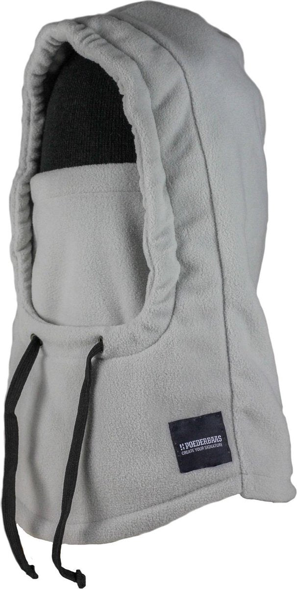 Poederbaas Poederbaas Fleece Balaclava Muts (Sport) - Unisex - grijs