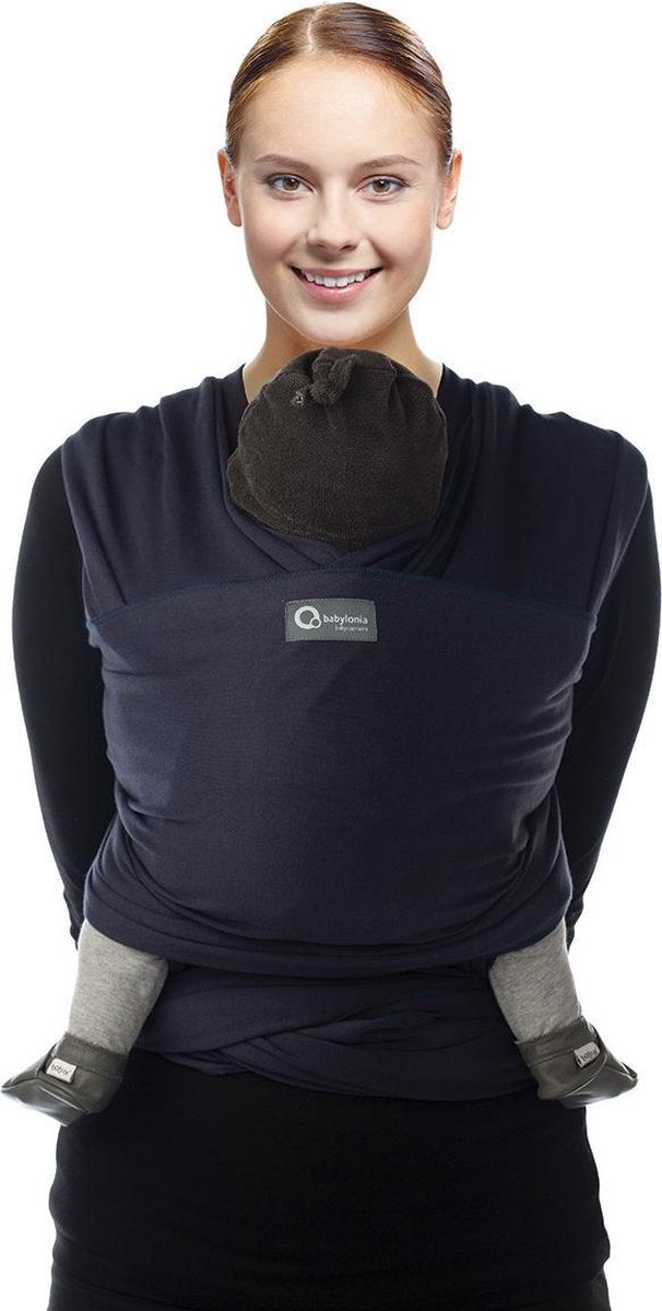 Babylonia Tricot Slen Organic Draagdoek Baby 500 cm - Navy Blue