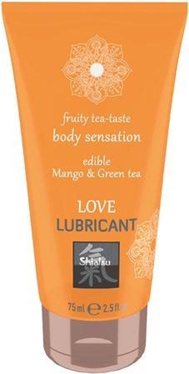 Love Eetbaar Glijmiddel - Mango & Groene Thee - Drogisterij - Glijmiddel - Transparant - Discreet verpakt en bezorgd