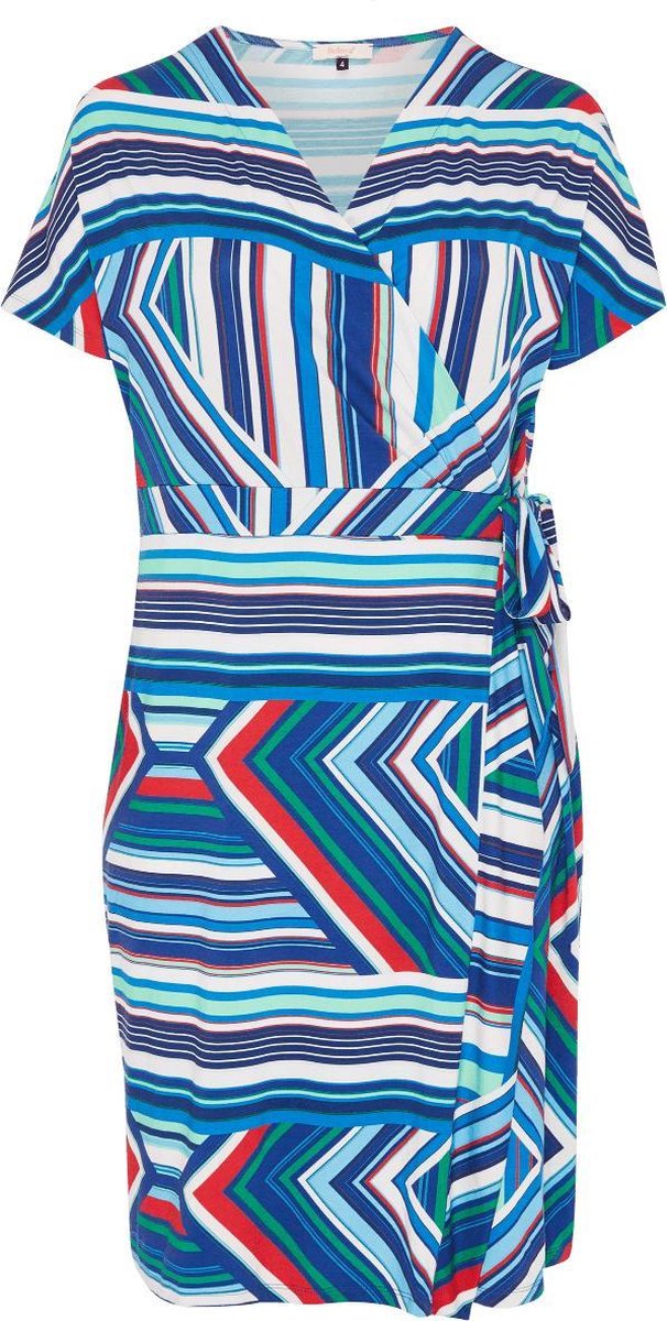 Overslag jurk met print