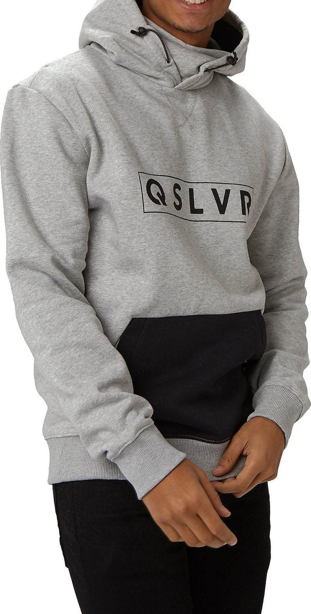 Quiksilver Big Logo Tech Fleece Trui Grijs Heren - Maat S