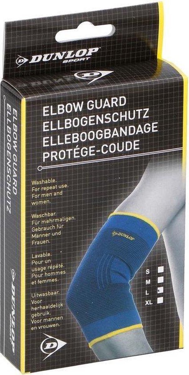 Dunlop - Sport elleboogbandage - sport artikelen - spieren/gewrichten ondersteuning - Elastische - wasbaar M - Gratis Verzending