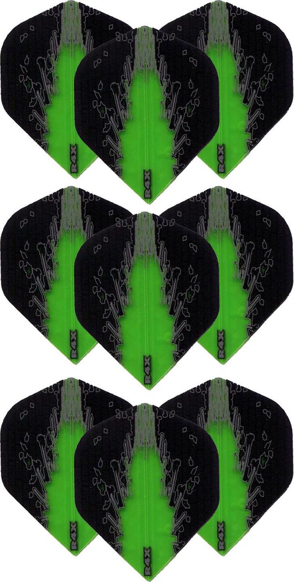 Dragon Darts – High Impact – 3 sets (9 stuks) – darts flights – Best Getest - Groen