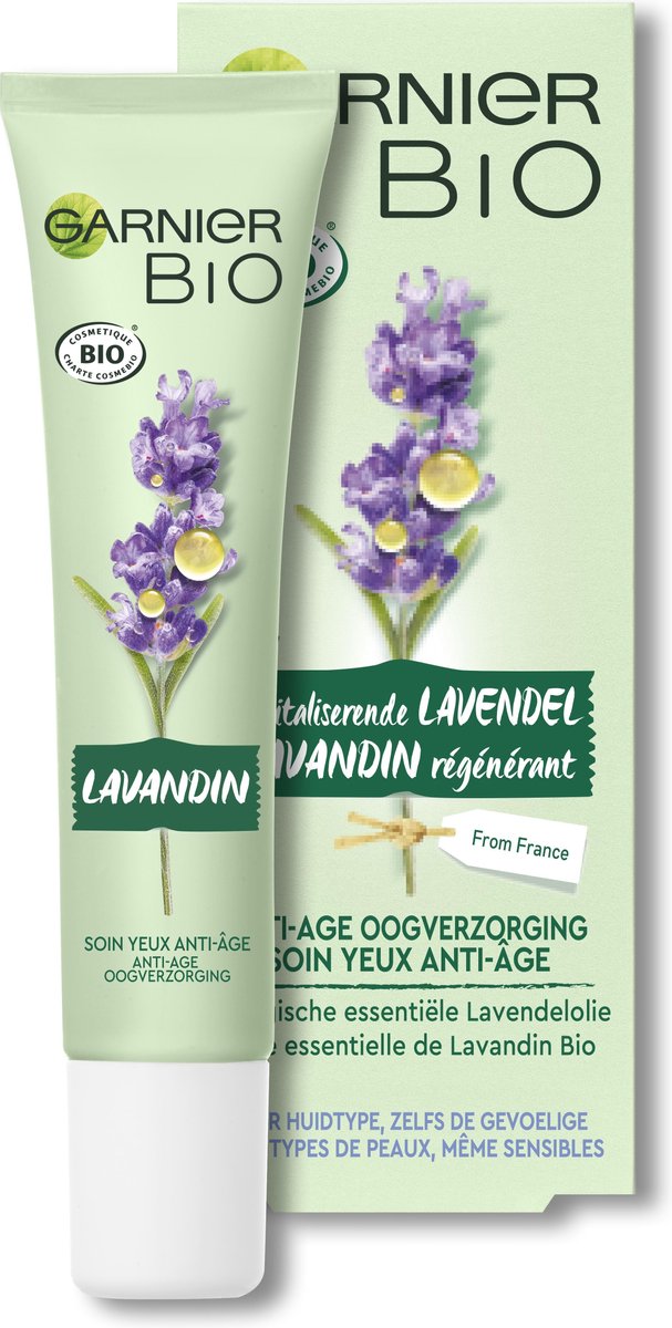 Garnier Bio Anti-age Oogcrème - 15 ml - Alle huidtypes - Revitaliserende Lavendel