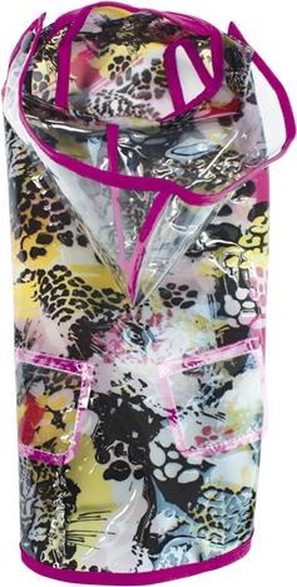 Croci regenjas jaguar print roze naad - 30 cm - 1 stuks