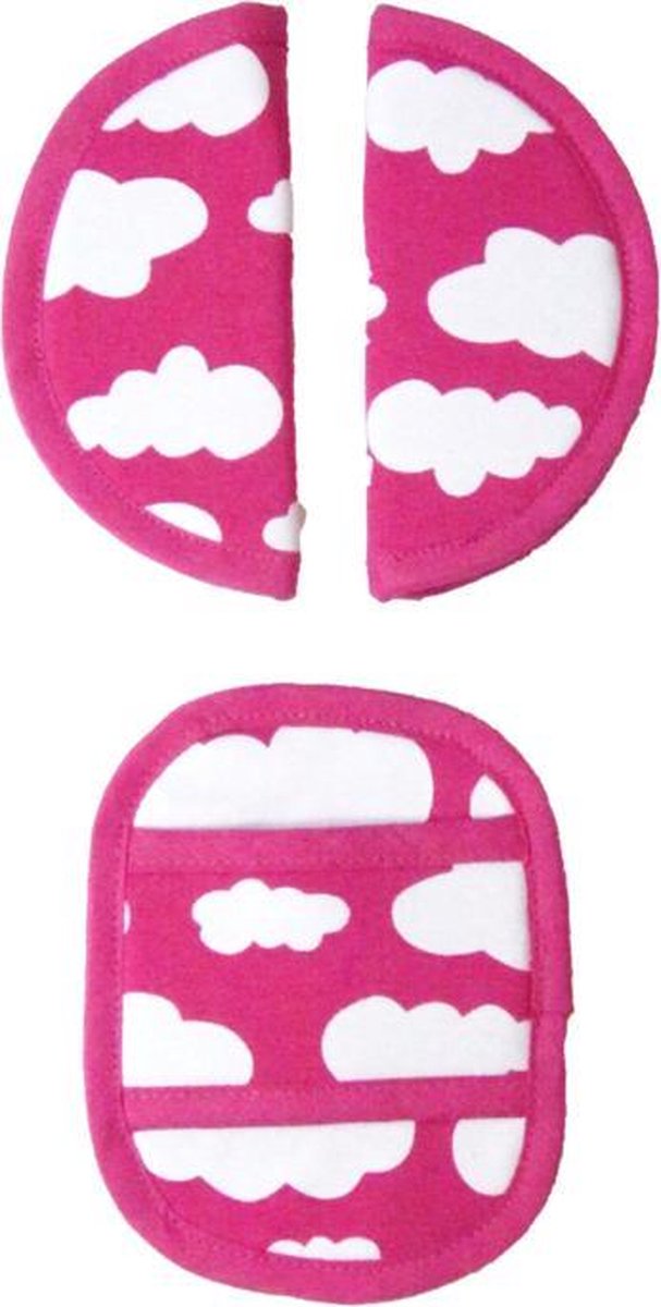 Wallabiezzz - Gordelbeschermers Maxi Cosi - Gordelhoes - Wolk Roze