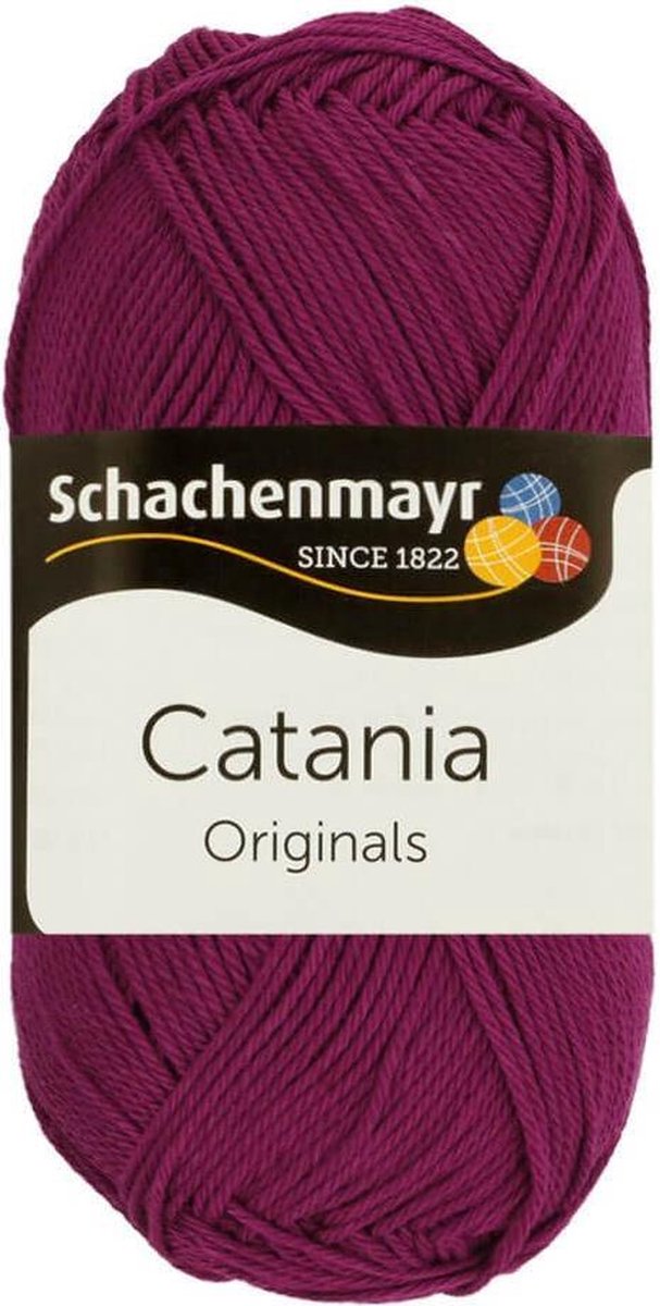 SCHACHENMAYR CATANIA KATOEN 128 FUCHSIA . PAK MET 10 BOLLEN a 50 GRAM. INCL. Gratis Digitale vinger haak en brei toerenteller
