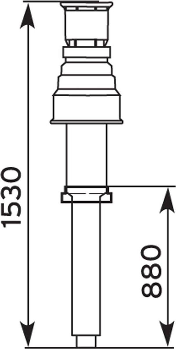 Vaillant Dakdoorvoerset Voor ecoTEC VC 376/466/656 & VCW 376 & ecoVIT VKK 80/125mm ALU/PP