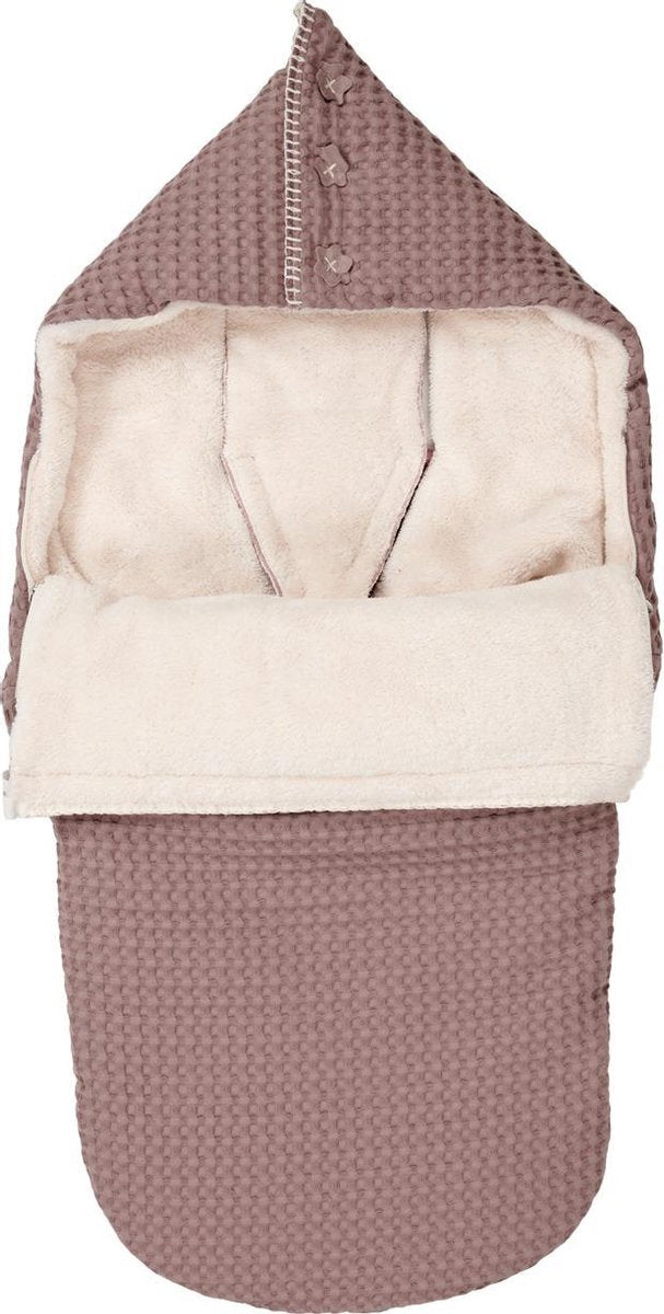 Koeka Buggy voetenzak wafel teddy Oslo - plum/pebble