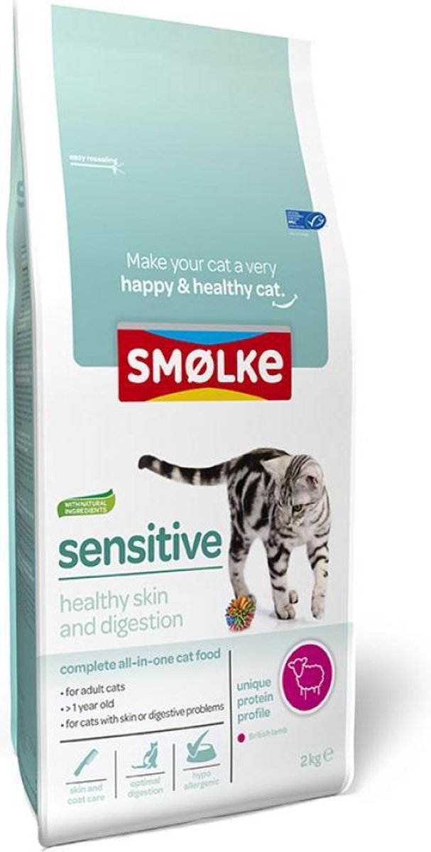 Smolke kat sensitive kattenvoer 2 kg