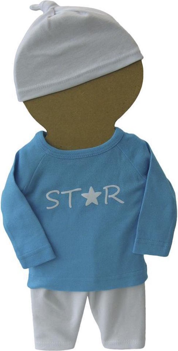 Amelius Unisexkledingset - Turquoise / Wit - Maat 44