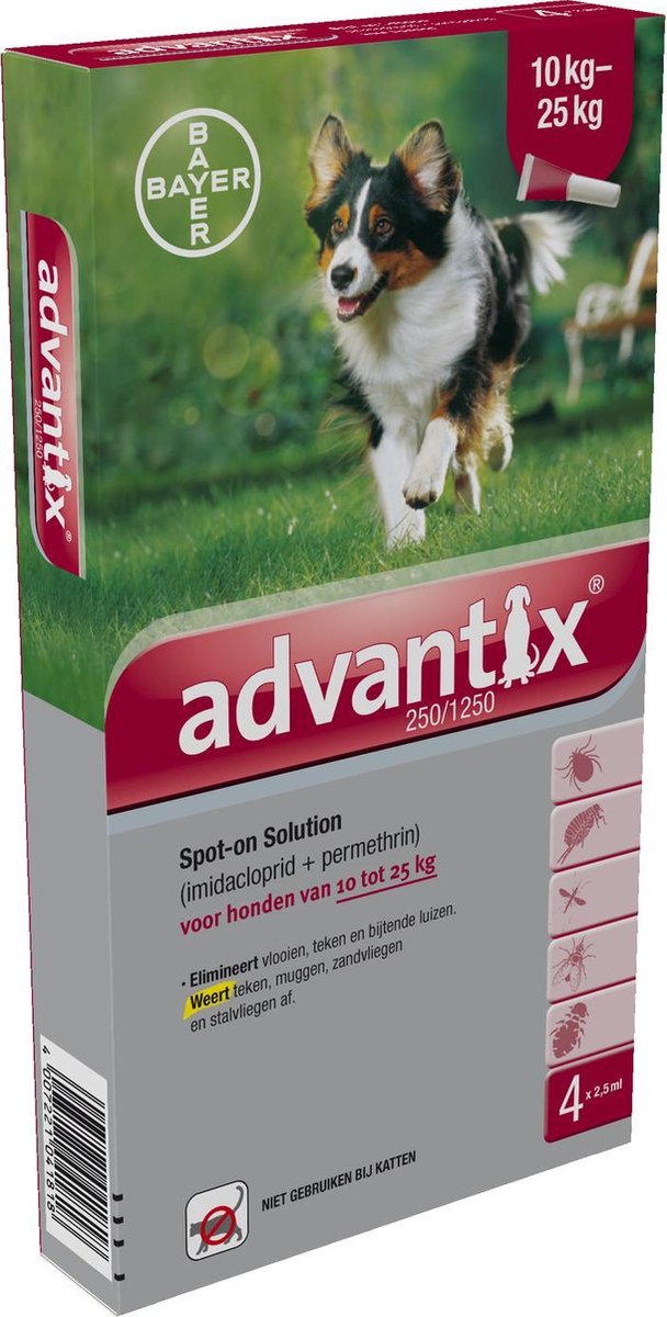 Advantix Spot On 250/1250 10-25 kg - 4 Pipetten