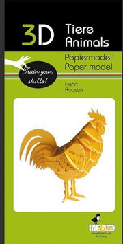 3D puzzel en bouwpakket karton model haan