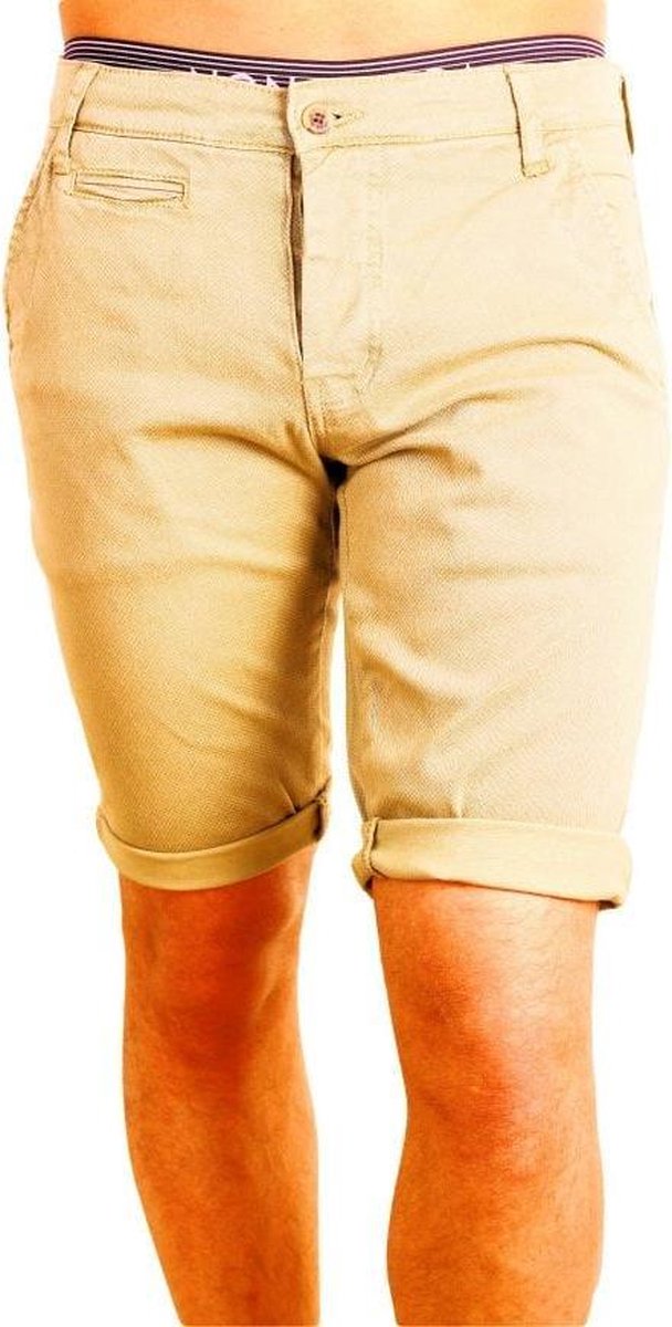 Biaggio Chino Heren Korte Broek Fonitta Beige - XL