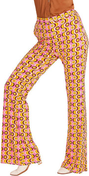 Groovy seventies broek voor vrouwen - Verkleedkleding