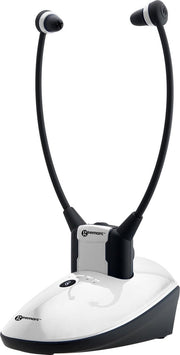 GEEMARC CL7350 Opti Draadloze TV-HEADSET TV-LUISTERSET met 125 dB VERSTERKING en optische digitale verbinding (Toslink) – Enkele set