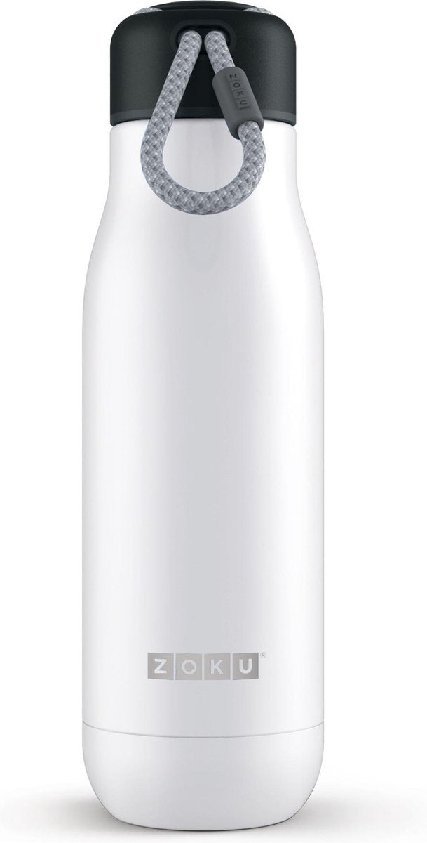 Zoku Hydration Drinkbeker - RVS - 500 ml - Wit