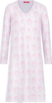 Exclusief Luxueus Kinder nachtkleding Luxe mooi zacht roze Girly Nachthemd van Hanssop met verfijnde rand details en luxe hals verwerking