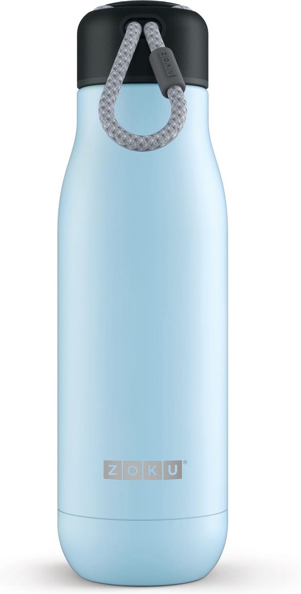Zoku Hydration Drinkbeker - RVS - 500 ml - Licht Blauw